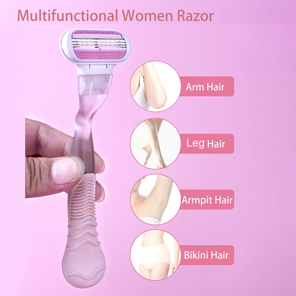 1 مقبض 8 شفرات ماكينة حلاقة للسيدات قابلة للاستبدال عبوات شعر الجسم أداة إزالة ماكينة حلاقة عالية الجودة