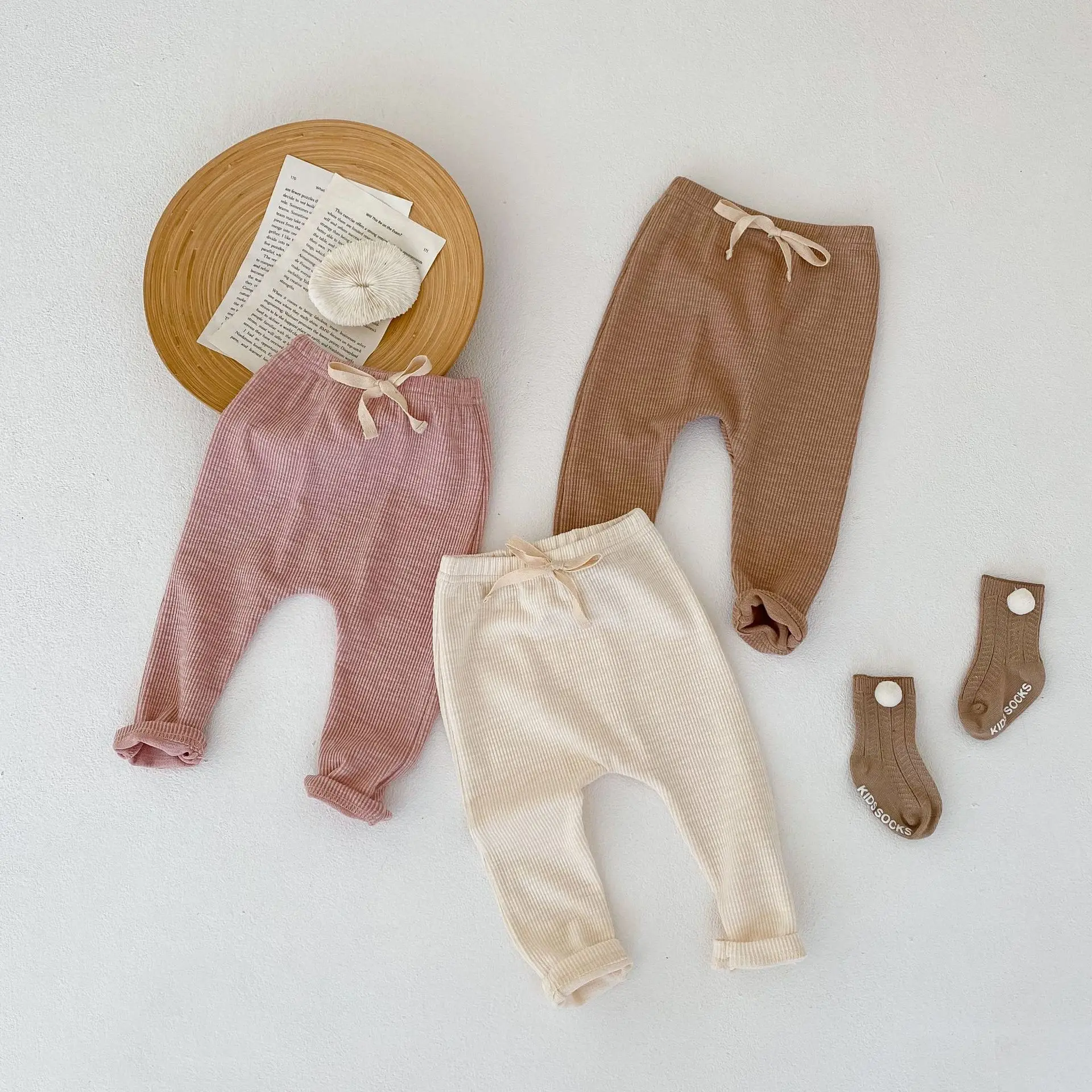 0-3T Cotton Newborn Baby Pants Kid Boys Girls Casual Bottoms Cute Sweet Stretch Pants New Born Baby Trousers Outfit