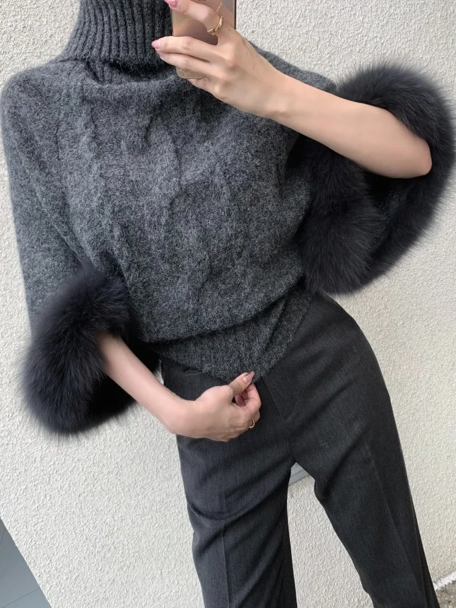 

Корейский свитер Sle Twist oulder Batwing Sve, женский осенне-зимний вязаный топ, модный повседневный удобный хлопковый свитер