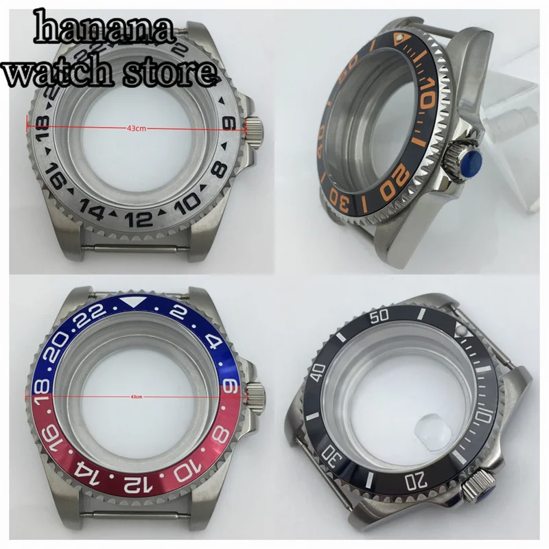 BLIGER 43mm Diving silver case Sapphire glass for NH35 NH36 NH34 ETA2824 2836 Miyota8215 mingzhu DG2813 3804 PT5000 movement