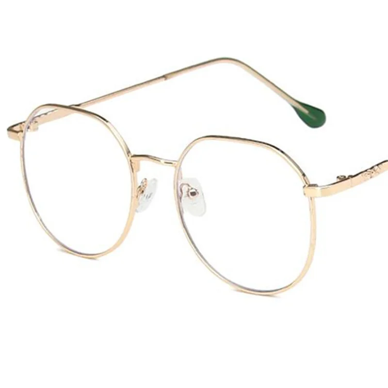 Fashion Optical Eyeglasses Retro Irregular Spectacles Alloy Frame Eyewear Temperament Google Women Anti-Blue Light Glasses