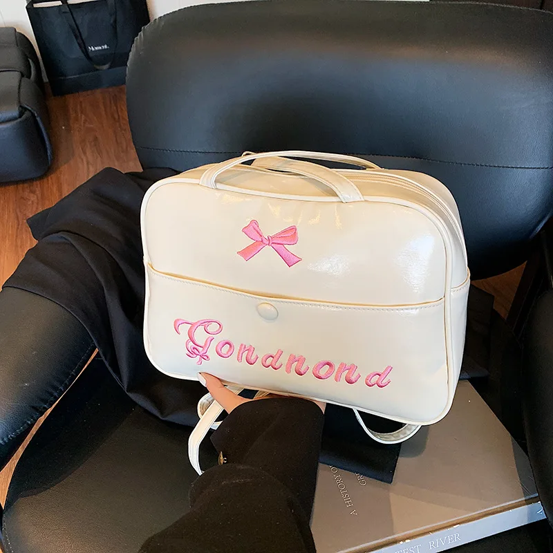 

Осенняя простая многофункциональная сумка, новинка 2023 года, модные универсальные сумки через плечо с бантом и буквами