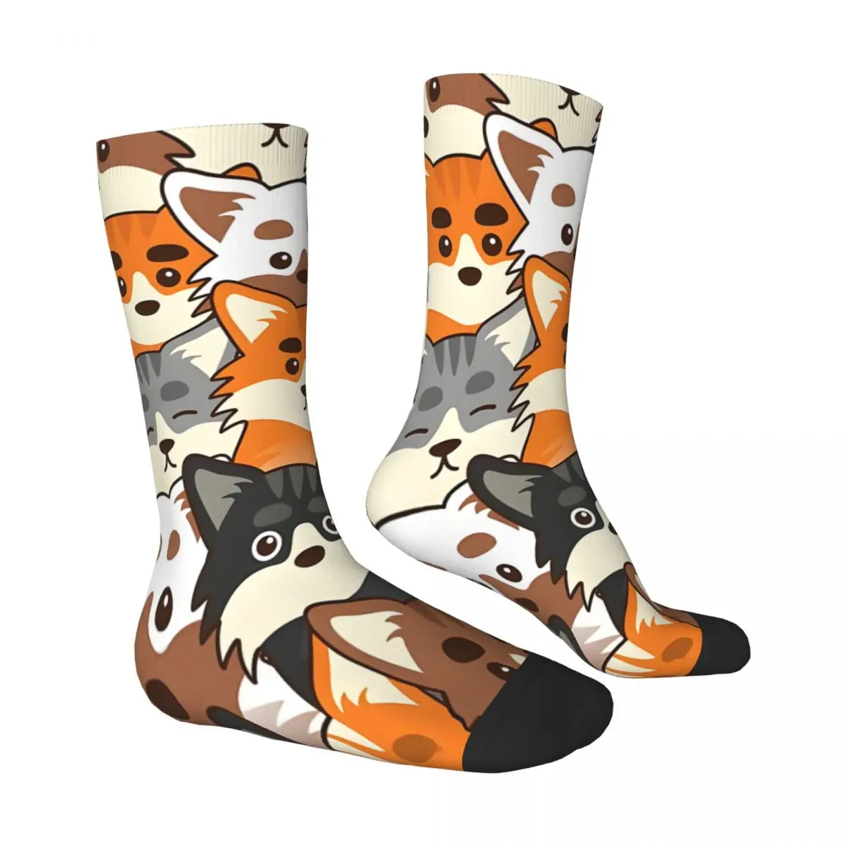 Fox Pattern Fox Socks Male Mens Women Winter Stockings Polyester