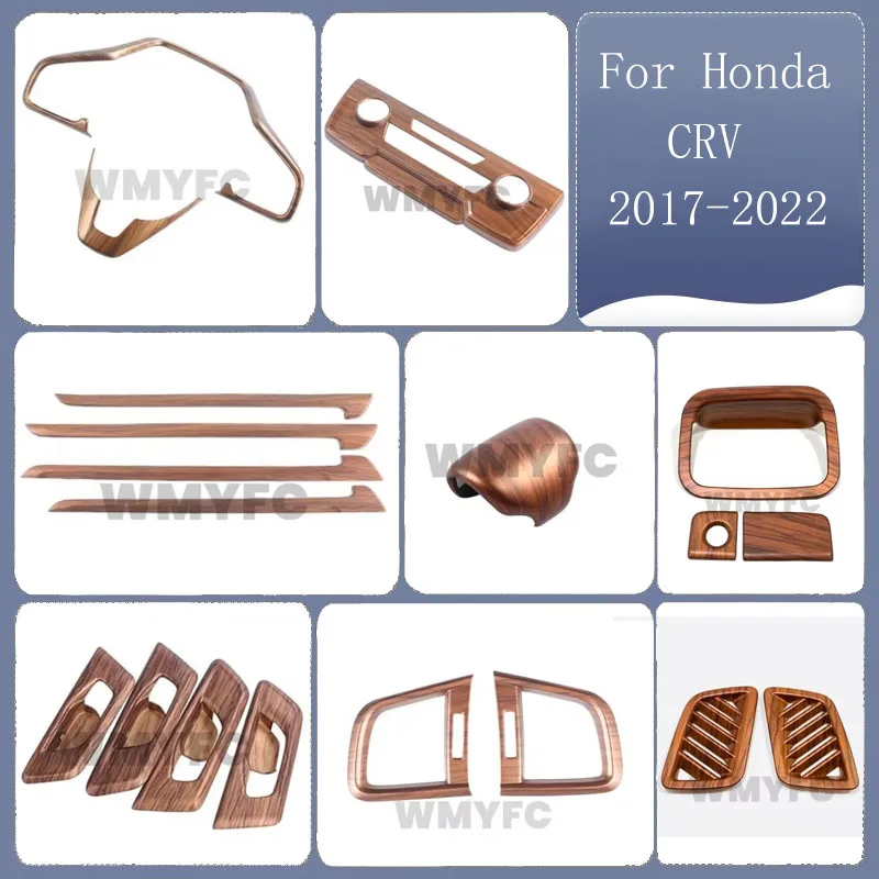 Для Honda CR-V 2017-2022 левый привод, переключение передач, приборная панель, воздуховыпускное отверстие, подъемник окна, рулевое колесо, костюм, наклейка для салона автомобиля