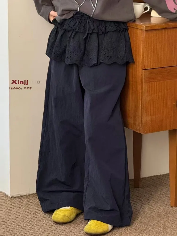 bora-children's-special-eing-workwear-pants-girl's-spring-autumn-faion-sensation-floral-trim-apron-trousers-casual-long-p