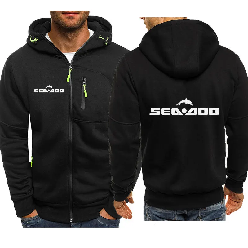 2024 Men's new sea Doo seadoo moto brand Hoodie cardigan Hoodie men's Hoodie Sweatshirt men's Hoodie Zipper Sweatshirt