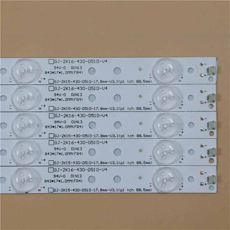LED バックライトストリップフィリップス 43PFG5000/78 43PFG5102/78 43PFS4132/12 43PFS5301/12 43PFS5302 バー GJ-2K16-430-D510-V4 アレイ