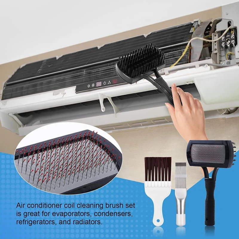 ABBouches-Différents kits de nettoyage d'ailerons de climatiseur, nettoyeur de Végétde climatisation, nettoyeur d'ailerons de réfrigérateur à air, évaporateur religieux, réparation propre