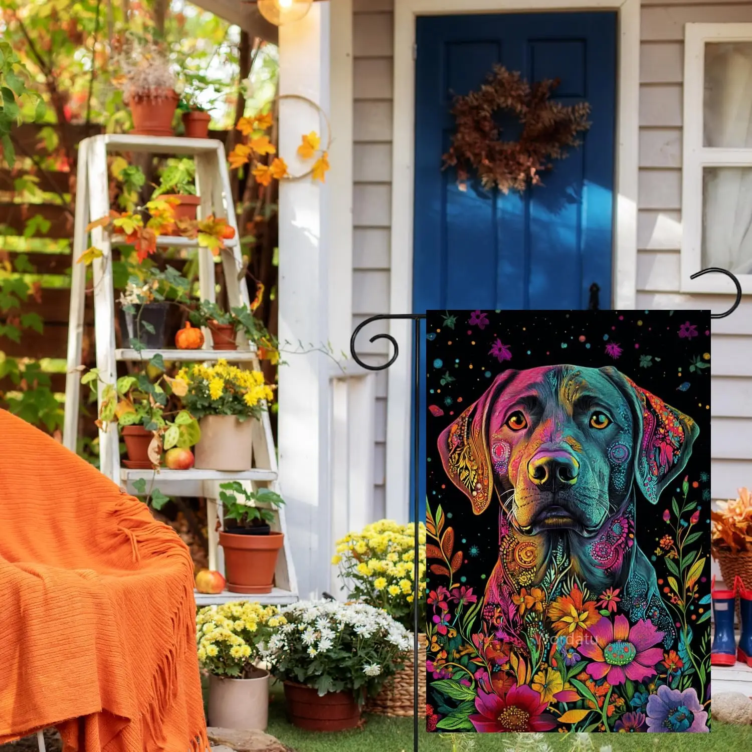 Welcome Spring Labrador Retriever Garden Flag 12x18 Inch Double Sided Burlap, Spring Summer Flower Floral Garden Flags for S yyi