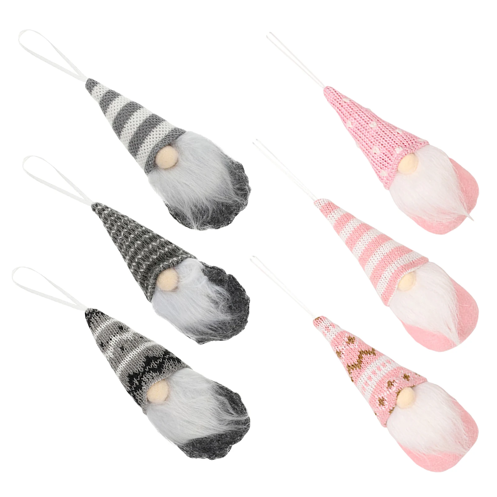 

6Pcs Knit Gnome Ornaments Christmas Tree Decorations Nordic Inspired Handcrafted Yarn Gnomes Festive Holiday Home Decor Set