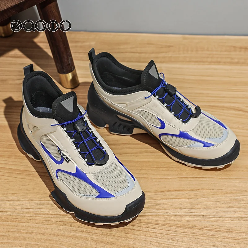 

Мужская спортивная обувь из воловьей кожи с дышащей сеткой, походная обувь с поддержкой свода стопы