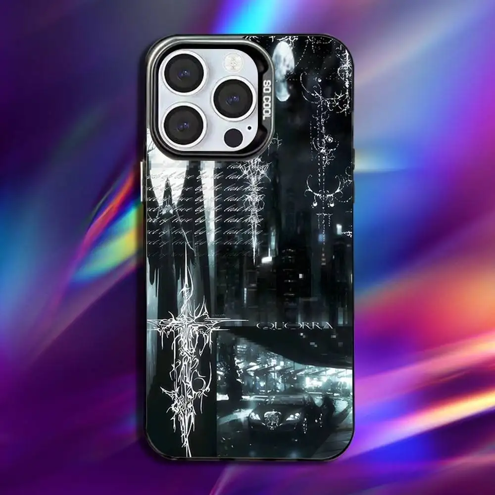 Gothic Coquette Sigilism Cross Phone Case For iPhone 17,16,15,14,13,12,Pro,Max,Plus,Mini,XS,SE Anti Fall Black Matte Hard Bumper - Image 4