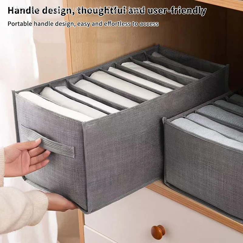 Closet Storage Box Folding Underwear Storage Box Partition Drawer Storage Box Jeans Wardrobe Storage Box Clothes