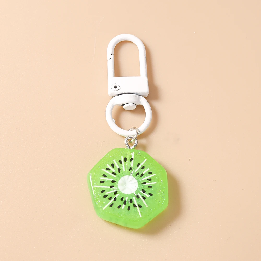 Aihua Niedlicher Harz-Simulations-Frucht-Schlüsselanhänger Zitrone Wassermelone Schlüsselring-Anhänger für Damen Mädchen Handtaschen-Deko Kinder-Schmuck Geschenke – Detail 7