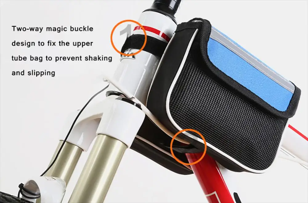 Universal Bicycle Bag Front Beam Bag Mountain Bicycle Mobile Phone Waterproof Upper Tube Saddle Bag Cycling Bicycle Accessories