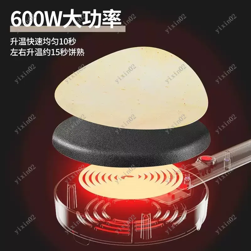 Electric Pancake Maker Non-Stick Crepe Pan Home Breakfast Machine for Crepes & Grilling