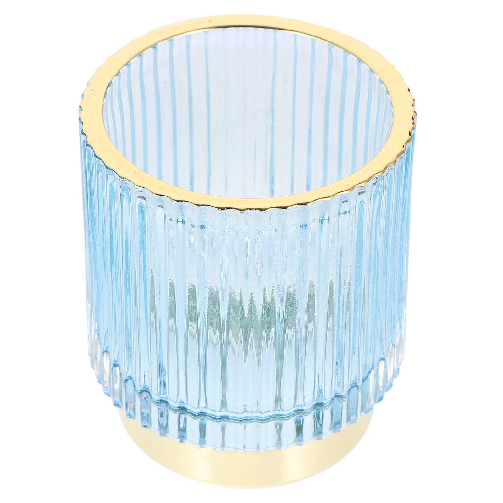 

Thickened Glass Makeup Brush Organizer Simple Transparent Pen Holder Makeup Storage for Vanity Pen Holder