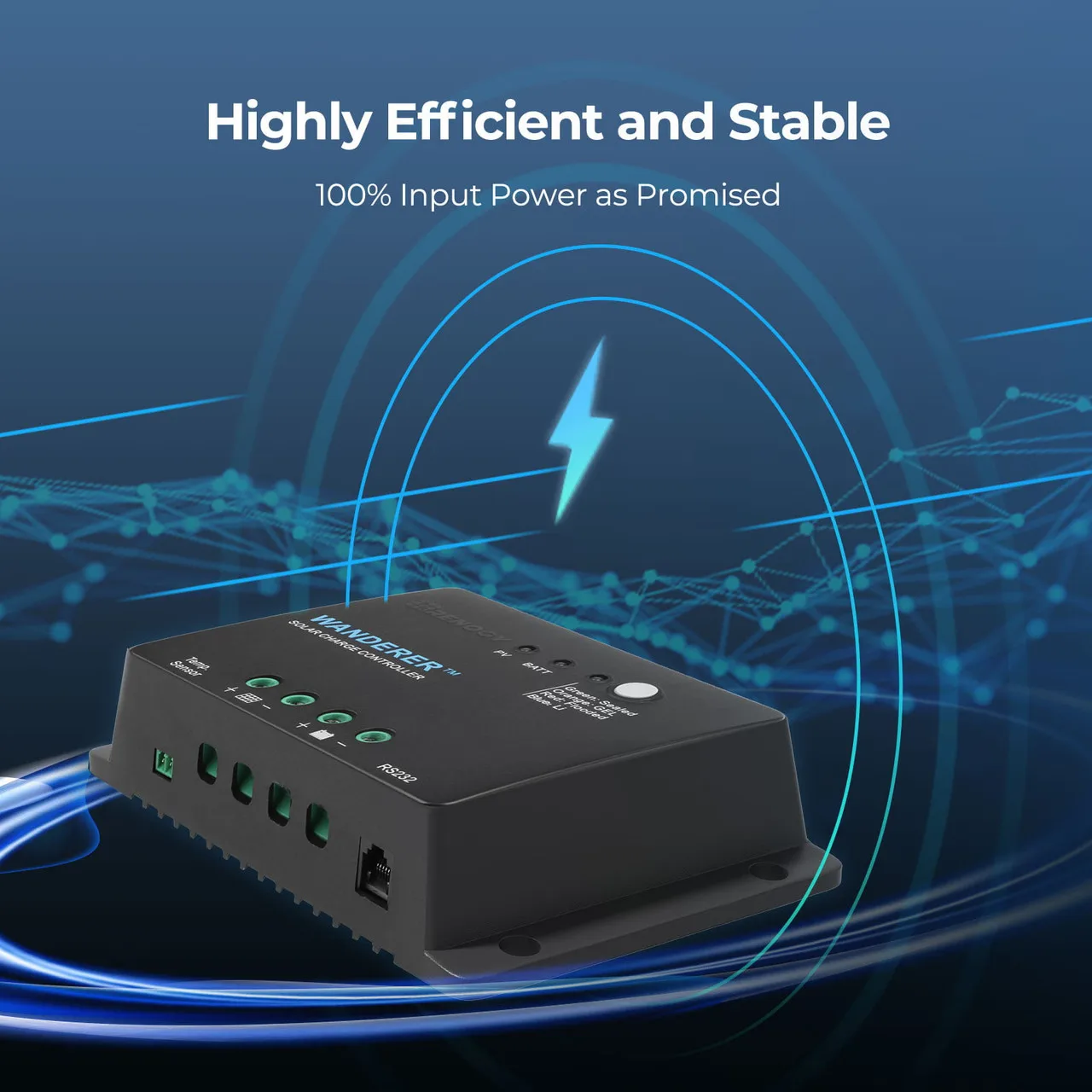 Imagem -04 - Renogy Wanderer Controlador de Carga Solar Negativo Terra w Temp Função Sensor Lítio Selado Gel 30a 12v Pwm