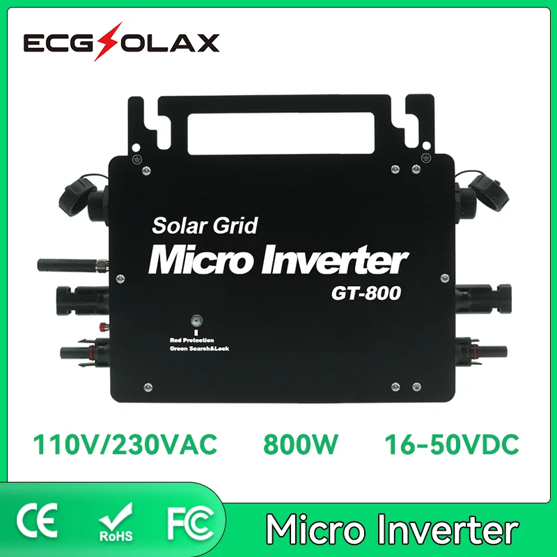 micro inversor solar com monitoramento de aplicativos para celular inversor grid tie interruptor automatico 16v50v dc 110v 230v 800w 01