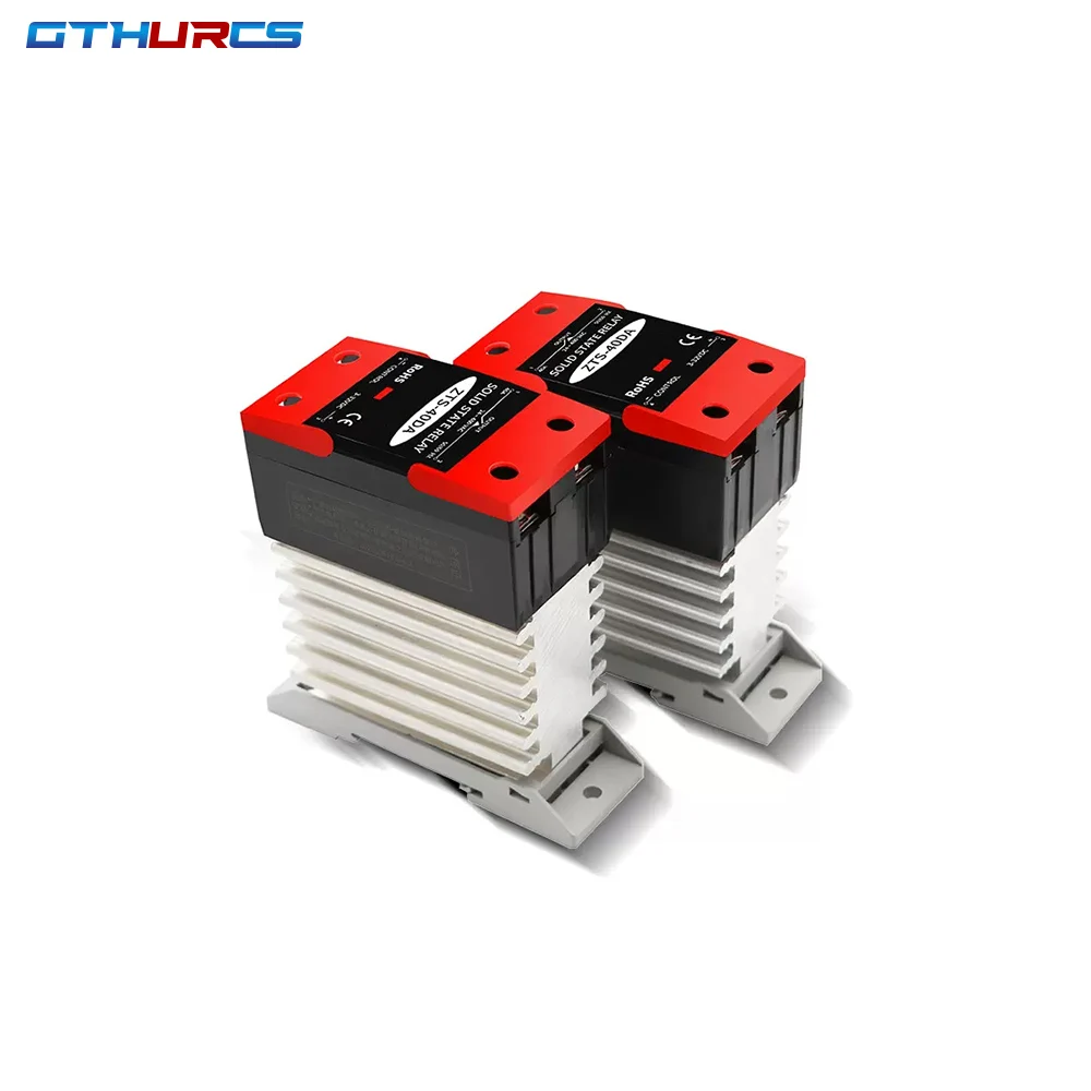 Solid State Relay Din Rail with Radiator SSR 25DA 40DA 60DA DC Control AC Single Phase SSR DA