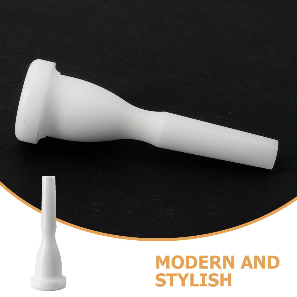 

Trumpet Mouthpiece White Plastic Replacement For Wind Instrument Enhanced Sound Durable Trumpet Accessories Mouthpiece