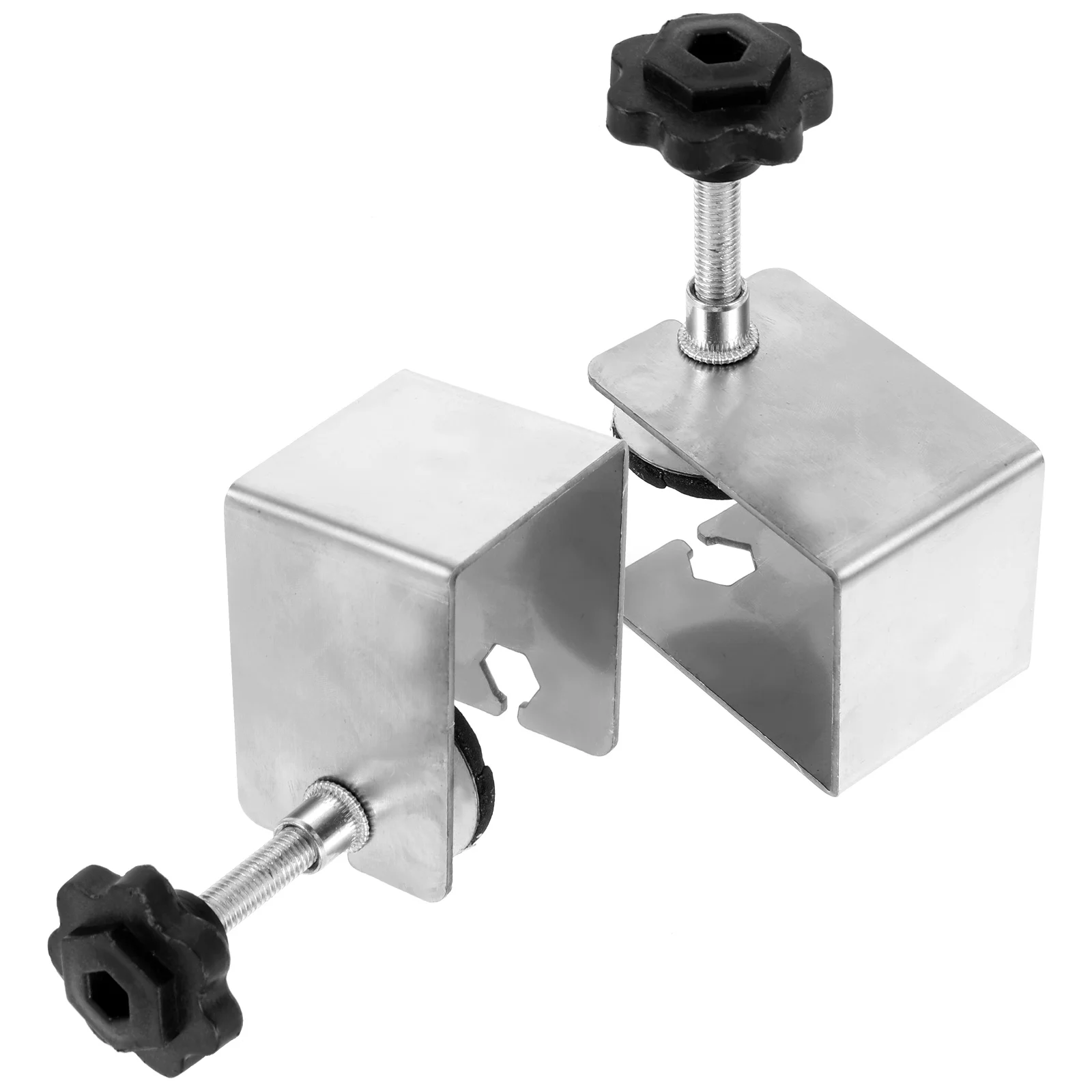 

2pcs Stainless Steel Drawer Clamp Heavy Duty Woodworking C clamp Adjustable Panel Tiger Fence Silver Carpentry Hardware