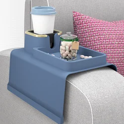 Silicone Sofa Armrest Cup Holder Armchair Hanging Storage Tray Drink Coaster Tray Couch Coaster Holder for Sofa Storage Tray