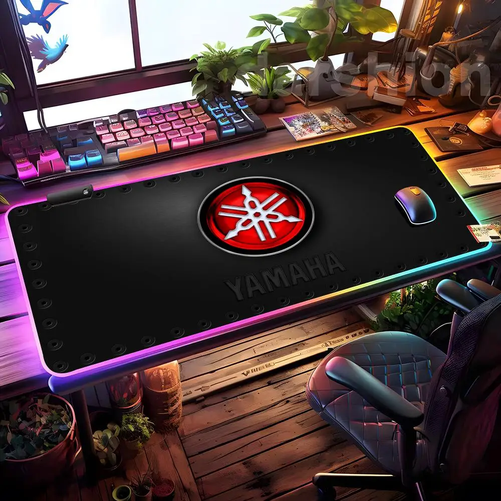 

Y-YamAha-a Mouse Pad Mousepad HD Printing Computer Gamers Locking Edge Non-slip RGB Mouse Pad XXL90x40cm Keyboard PC Desk Pad