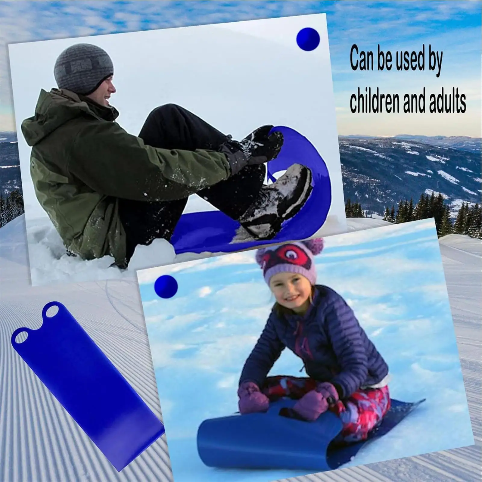 Snow Sled For Kids Flexible Snow Sled For Kids Portable Rolling Snow Slider For Children Lightweight Roll Up Snow Sled