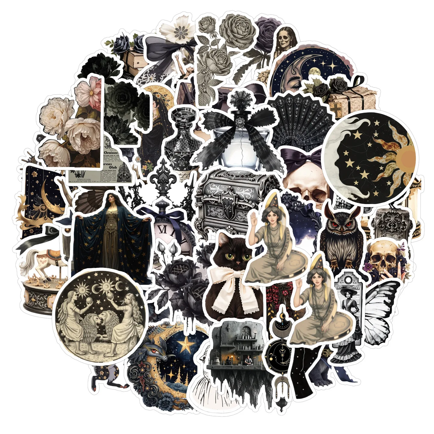 10/30/50 قطعة الهيكل العظمي السحري الرعب الكلاسيكية الكرتون ملصق DIY بها بنفسك الديكور مقاوم للماء سكيت دفتر الكتابة على الجدران لعبة