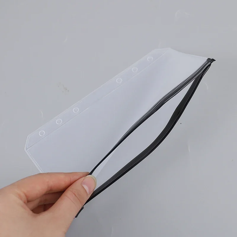 4Pcs A6 6-Hole Bindmiddel Zakken Waterdichte Pvc Enveloppen Rits Bindmiddel Zakjes