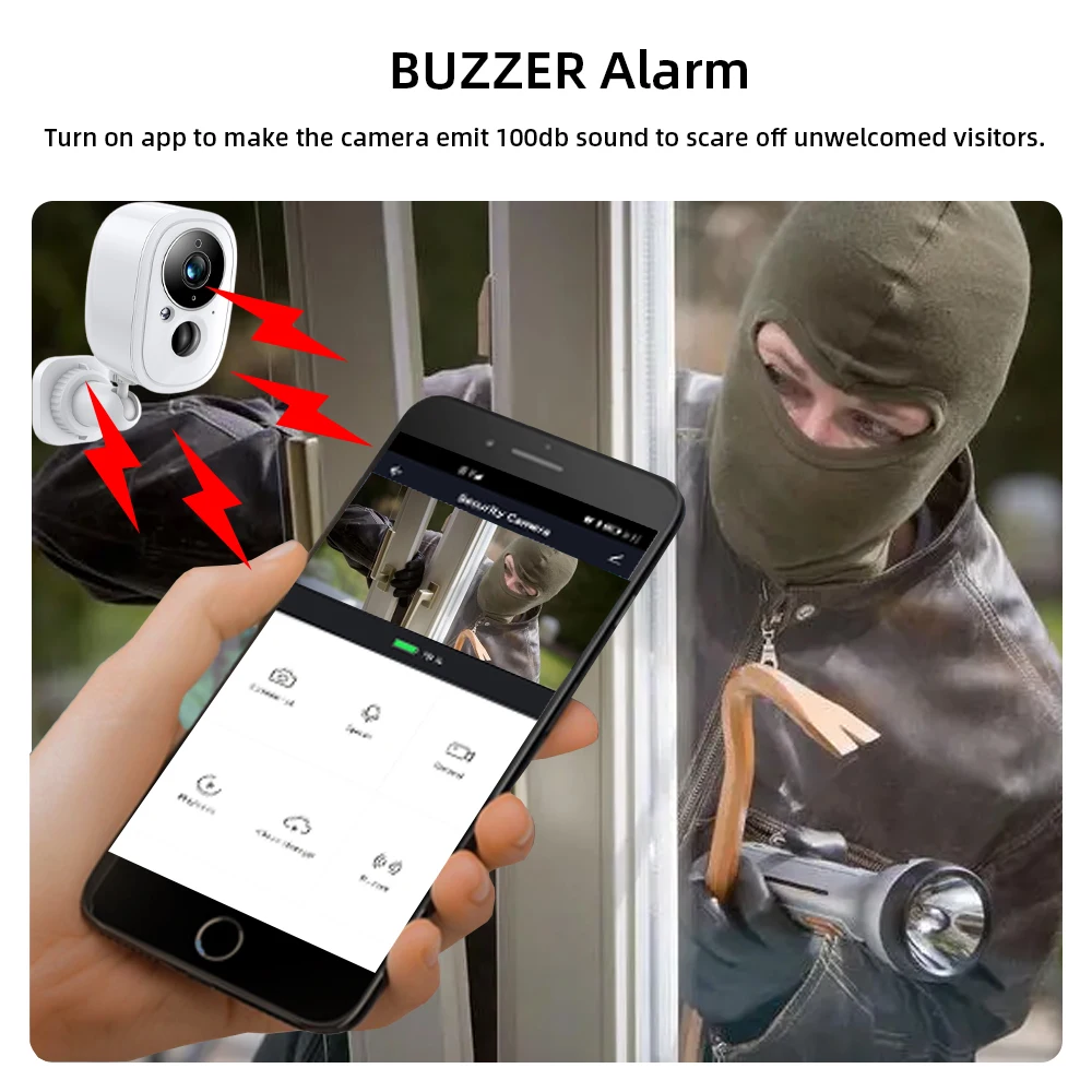 Smart WIFI Camera 5MP Solar Outdoor 2-Audio Security Camera TUYA Wireless Built-in Battery Home Surveillance IP Cam Baby Monitor