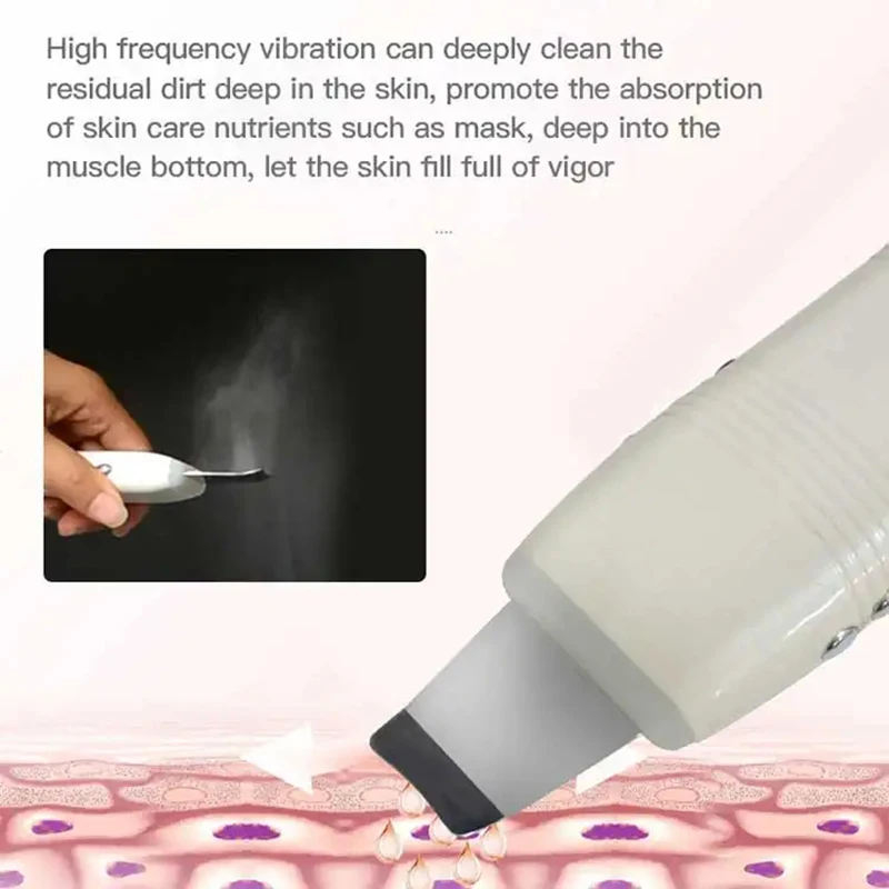 ماكينة تقشير الجلد الماسية بالموجات فوق الصوتية المحمولة ، جهاز تنظيف الوجه ، أدوات العناية بالبشرة ، مطرقة ساخنة وباردة ، 5 في 1