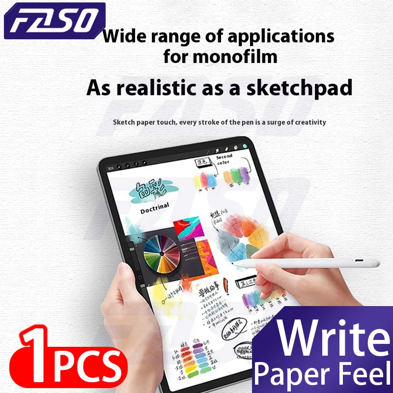 

FASO 1Pcs Paper Feel Like Screen Protector For ipad Air 11 Pro 13 2024 10th 9th Generation 8 7 6 Air 5 4 Pro 11 12.9 10.5