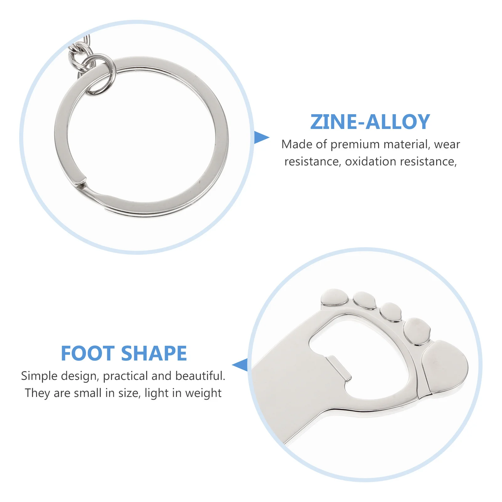 

4Pcs Zinc Alloy Beer Bottle Openers Sturdy Lid Opener for Daily Use Outdoor Camping Hotel Kitchen Lightweight Household Opening