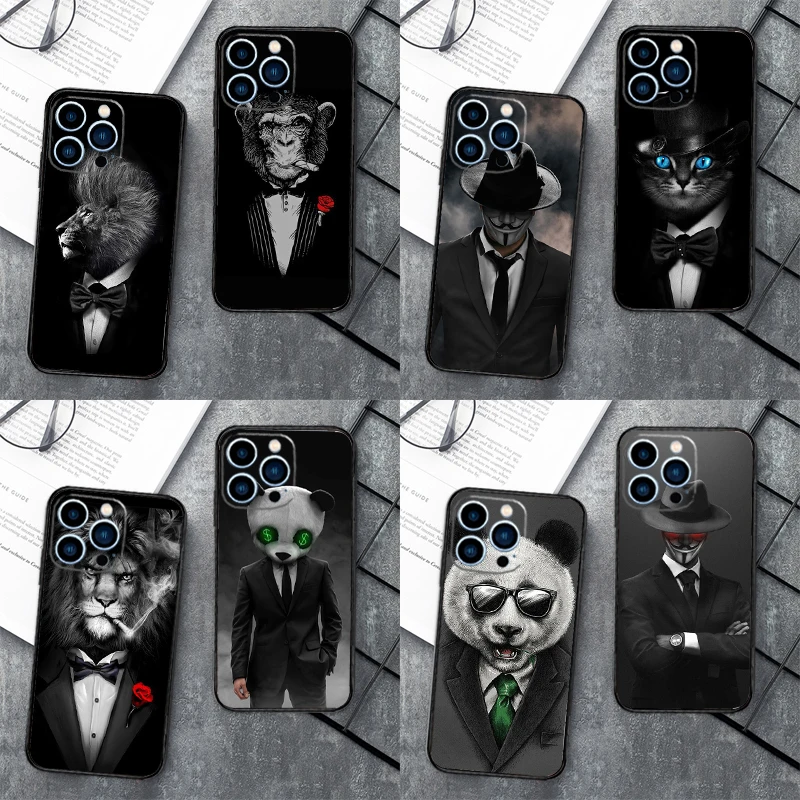 

Man Suit Shirt Tie Case For Realme 14 13 12 11 10 Pro Plus C63 C61 C55 C51 C53 C25 C65 C67 C71 C75 GT6 GT7 Pro