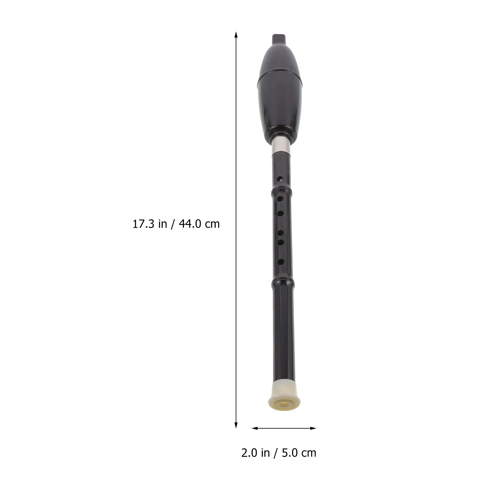 

1Set Vertical Bawu Resin Traditional Wind Instrument Lightweight Portable Music Set with Storage Pouch for Beginners