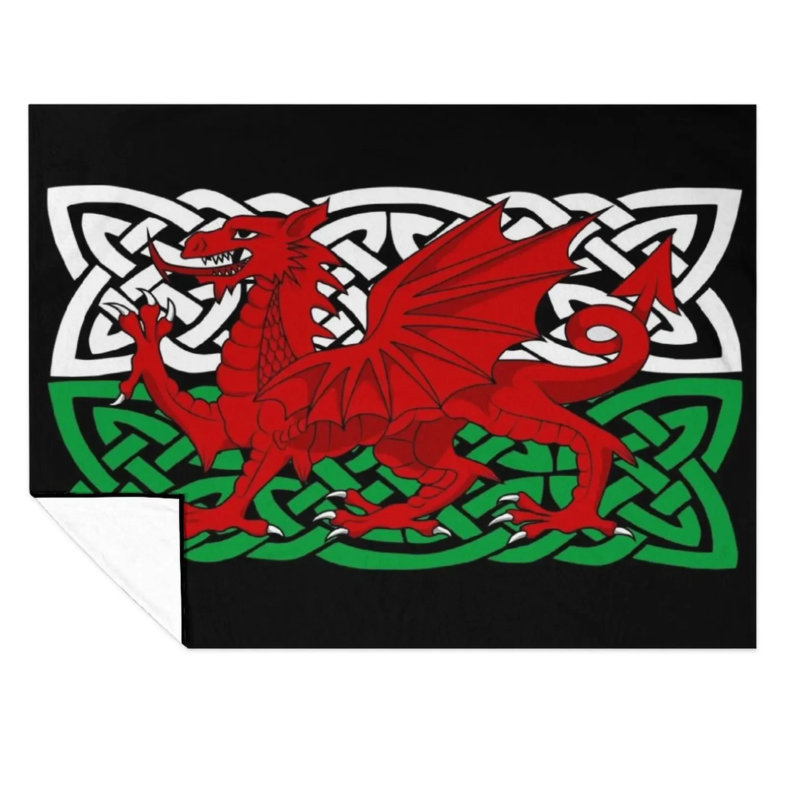 

Y Ddraig Goch Throw Blanket Vintage christmas gifts Plaid decorative Blankets