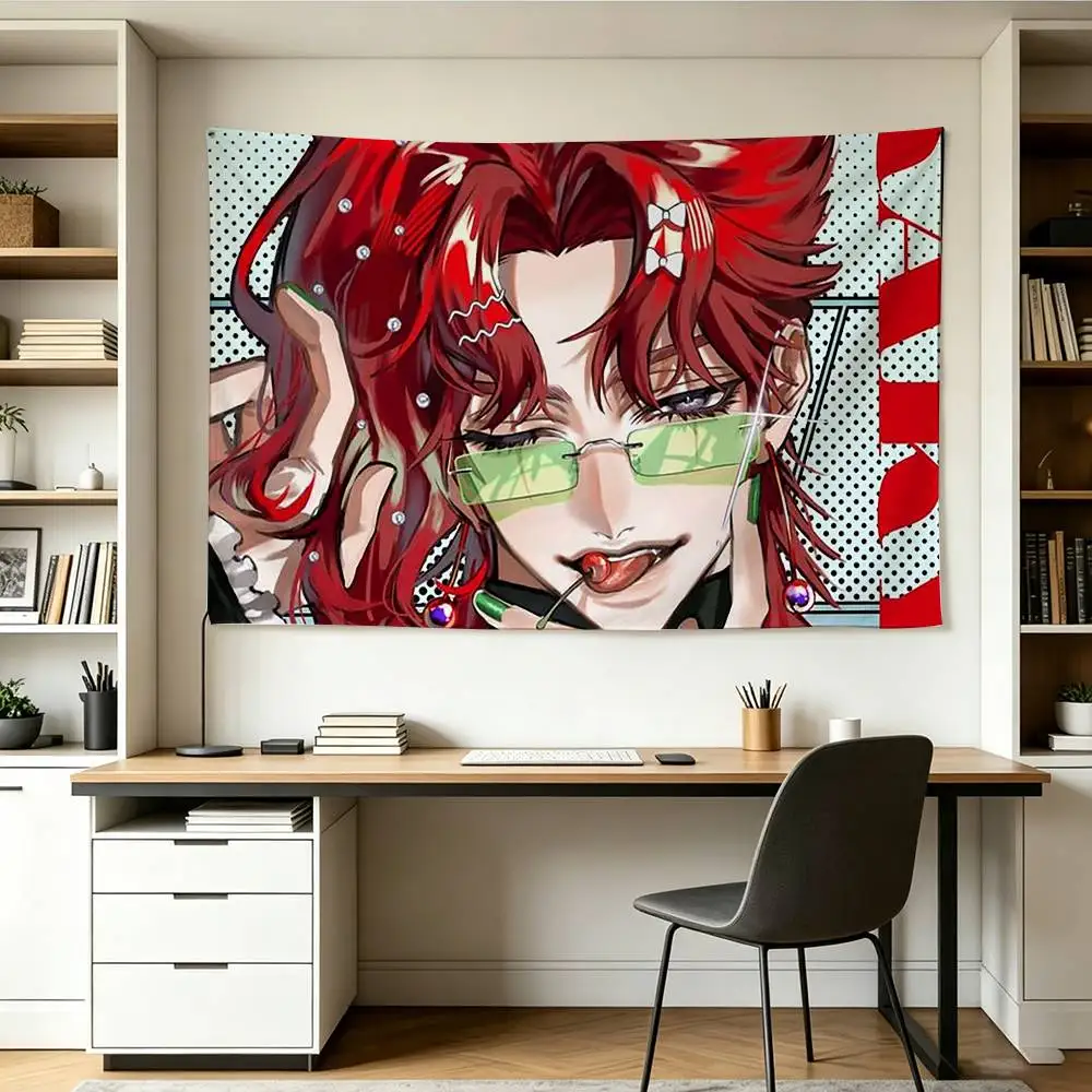 COOL JoJo K-Kakyoin Noriaki Flags Wall Hanging Background Art Banner for Bedroom Home Outdoor Decor