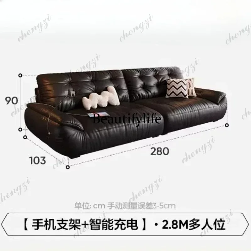 45 Leather Sofa Living Room Sofas Couch Armchair Home Furniture Armchairs 3 2 1-person Sofa Relaxing Chair Modern Luxury Cloud