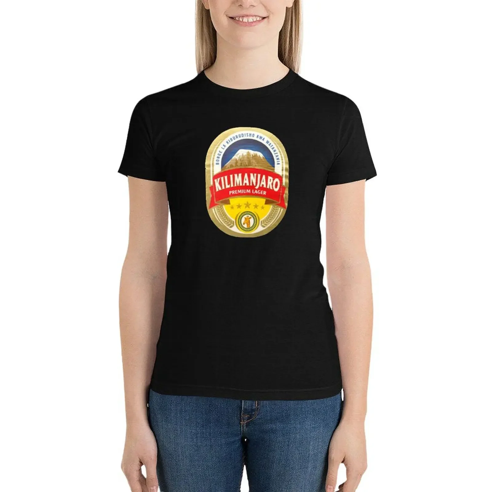 Kilimanjaro Beer T-Shirt summer top plus size tops shirts graphic tees funny t shirts for Women loose fit