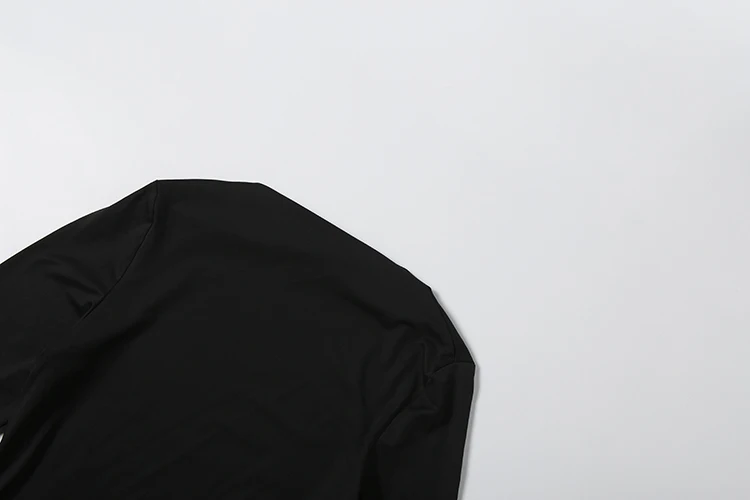 Weird Puss Elegantes Kleid mit Raffungen für Damen, Herbst-Trend, O-Ausschnitt, lange Ärmel, tailliert, figurbetont, Stretch, lässiger Alltagsstil, langes Bodycon-Kleid – Detail 6