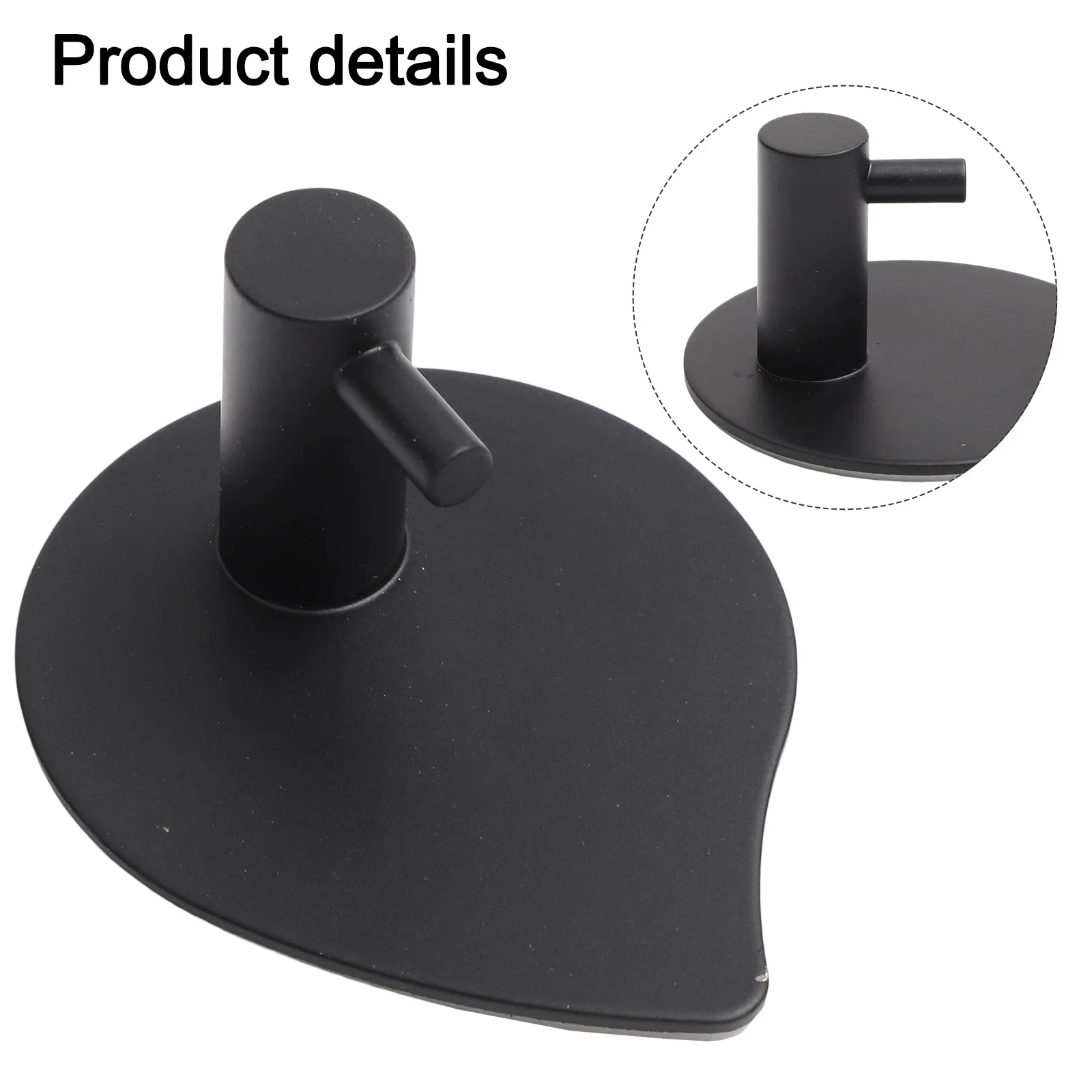 Creative Bathroom Wall-mounted Coat Hook, Punch-free Coat Hook Water Drop Shape Non Perforated Metal Clothes Hook Hardware