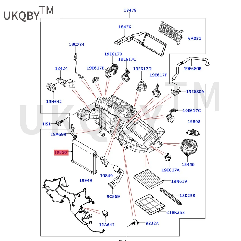 Suitable for Vo lv o XC 60 evaporator (improved version)