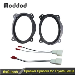 Espaçadores Adaptador Speaker para Toyota 4Runner Avalon Camry FJ Cruiser Highlander Prius Tacoma Lexus CT GC LS, Adaptador Quadro, 6x9