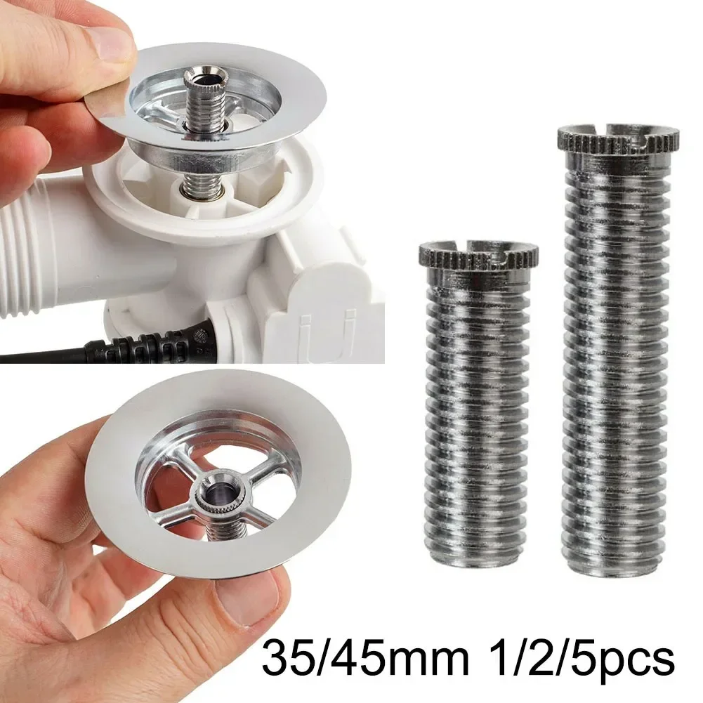 1/2/5 Uds 35/5mm M-12 tornillos colador de fregadero colador de cesta de fregadero de cocina conector de tornillo roscado de acero inoxidable accesorio de cocina