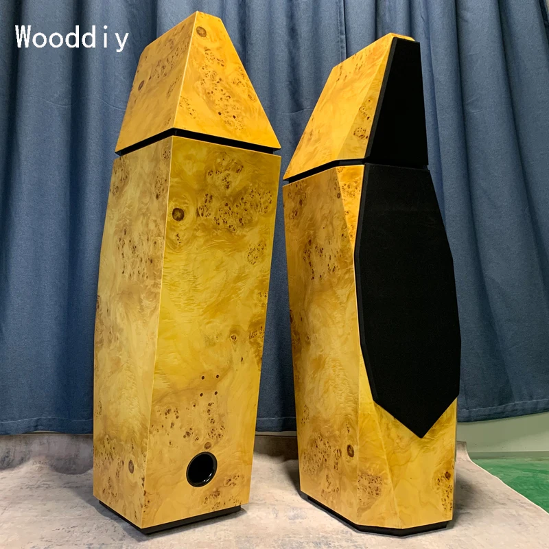 Wooddiy Customized 8 Inch One Pair Birch Plywood Speaker Empty Cabinet Floor Box Three way Acoustic Enclosures