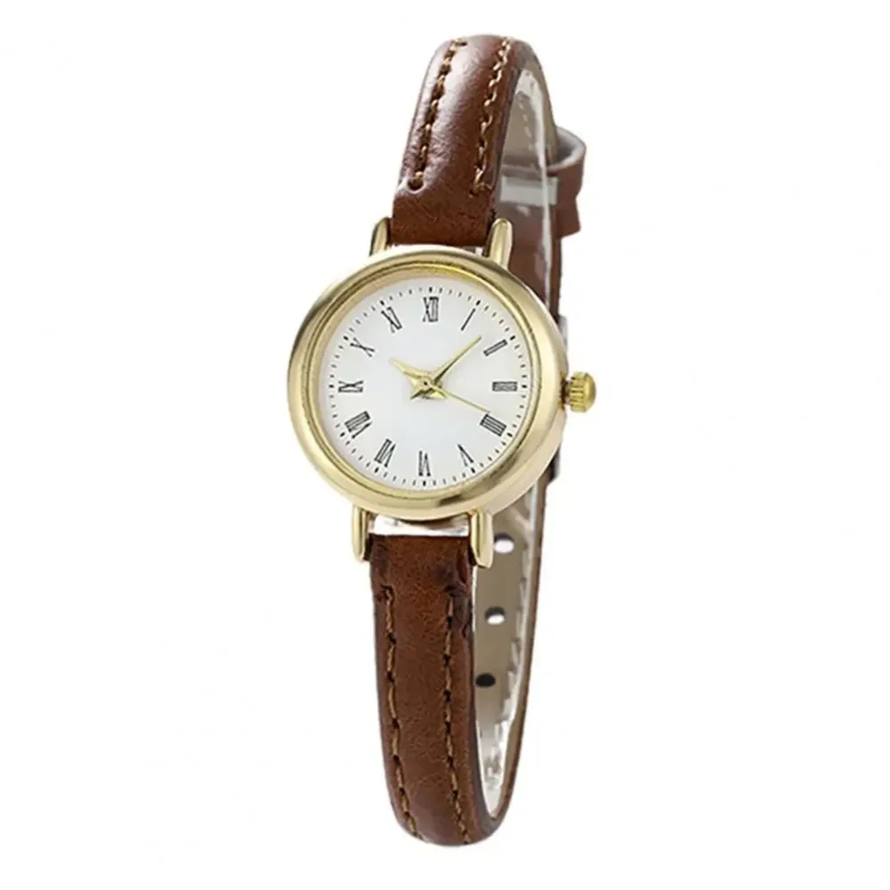 Lady Watch Accurate Thin Strap Delicate Vintage Ultra-small Dial Decoration Alloy Academy Style Quartz Watch Clothing Accessory