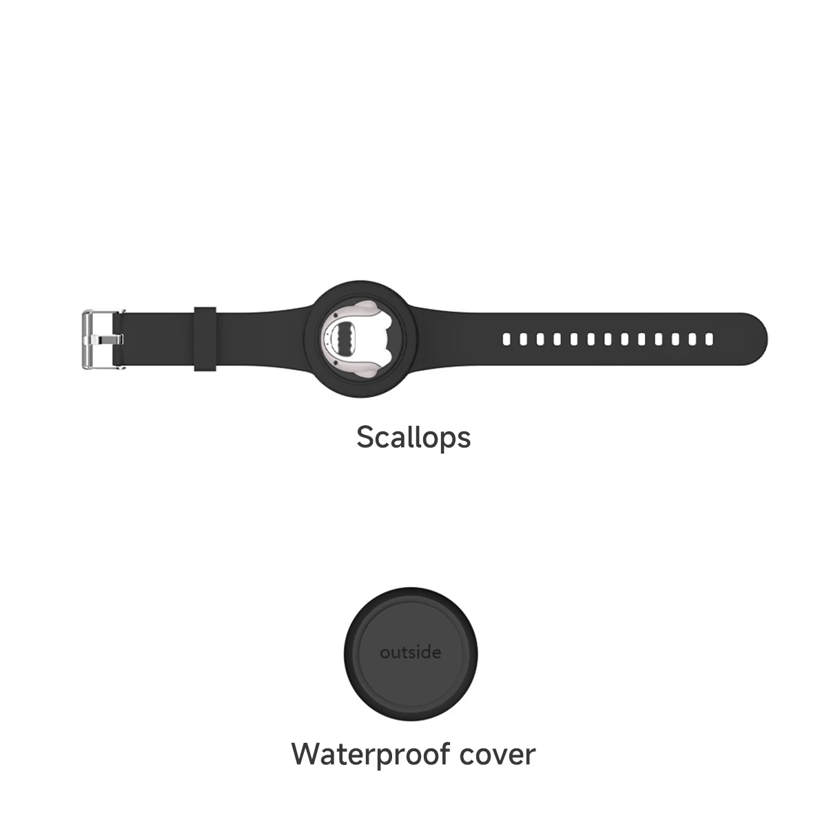 AirTag-Armband für Kinder, Halter mit Pin, weiches Silikon-Air-Tag-Armband, leicht, kompatibel mit Uhrenarmband für Kinder