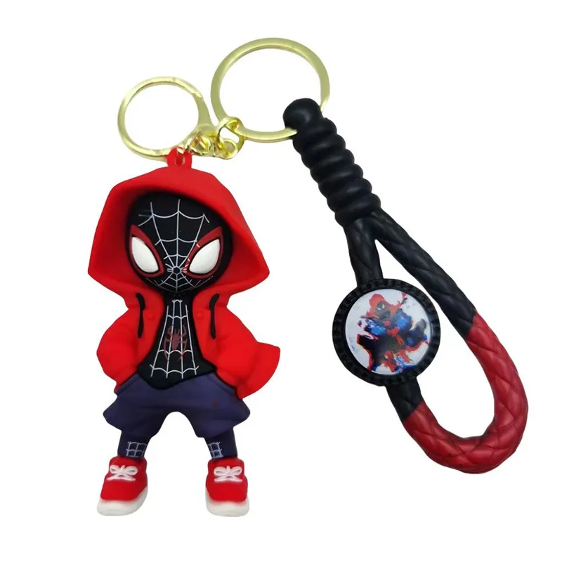 MINISO lalka akcji Spider Man brelok akcesoria anime Spider Man brelok lalka plecak wisiorek brelok samochodowy zabawka dla dzieci